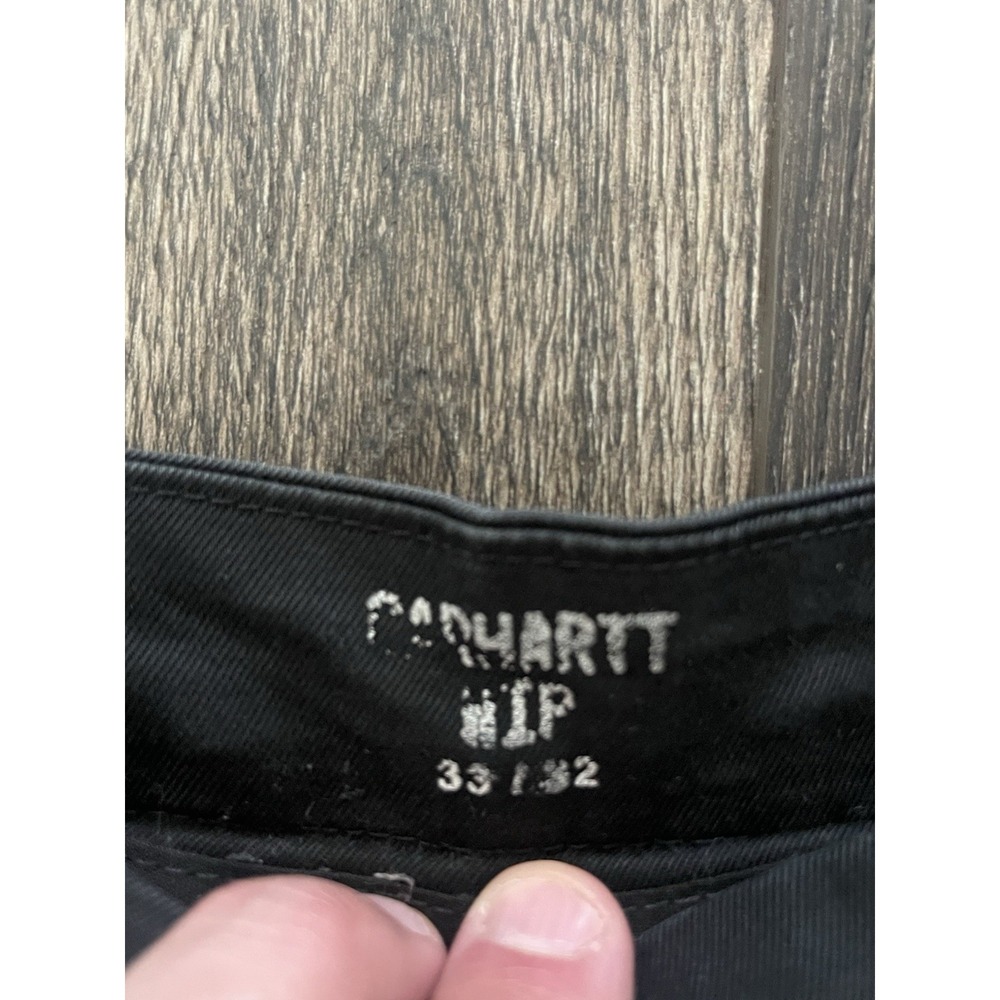 Carhartt WIP Sid Pants Chinos Men's 33X32 Black Hipster Preppy Grunge Gorpcore - Picture 6 of 13